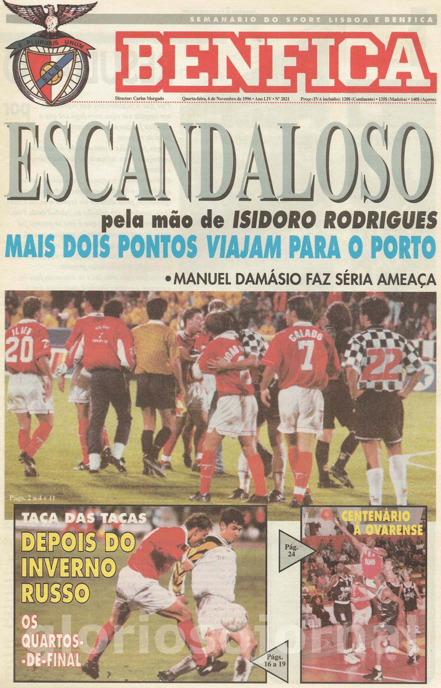 jornal o benfica 2821 1996-11-06